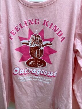 J. Crew Pink Graphic Serendipity 3 Long-Sleeve Tee